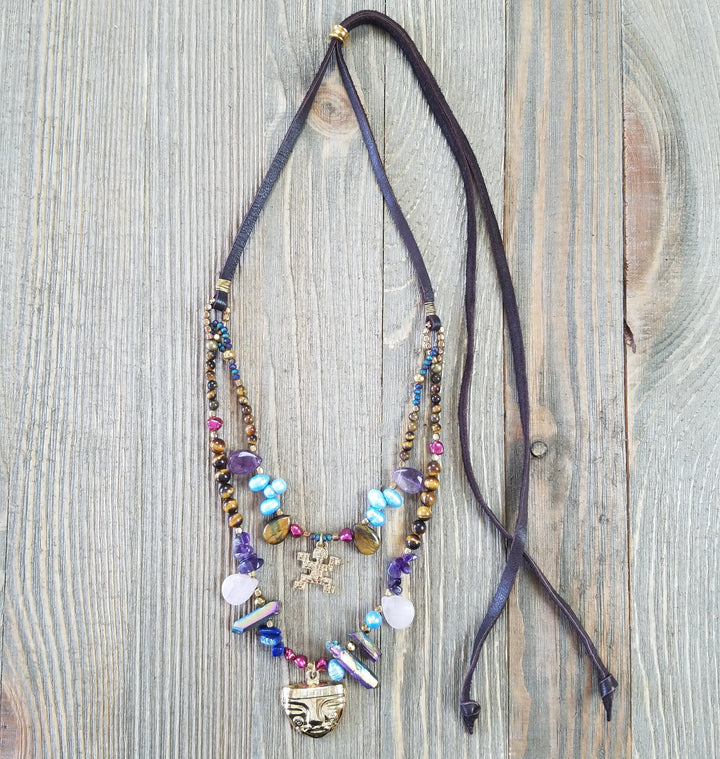Pre-Columbian Layered Necklace - Evita Mia Designs
