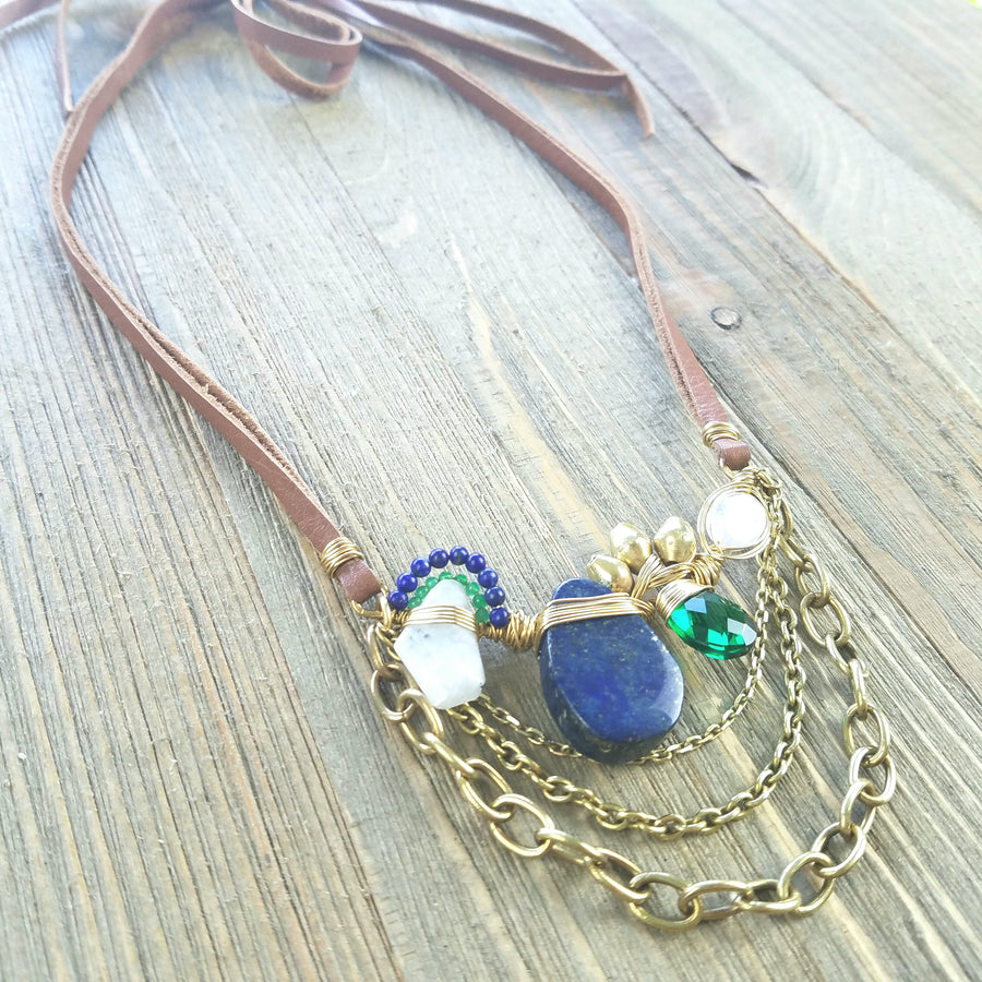 Luciana Layered Handcrafted Necklace - Evita Mia Designs
