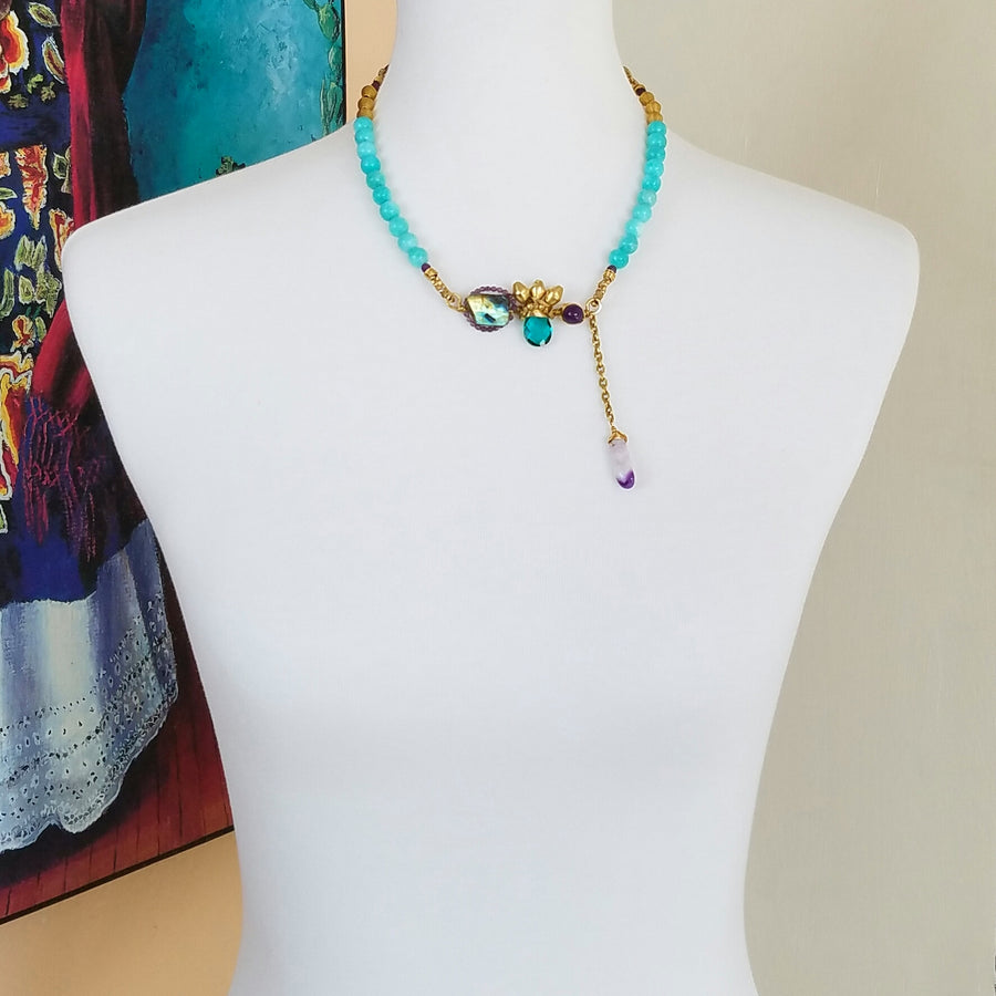 Gloriana Amazonite Necklace - Evita Mia Designs