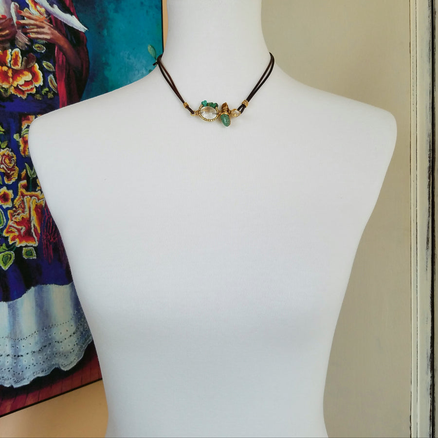 Sea Bloom Quartz Necklace - Evita Mia Designs