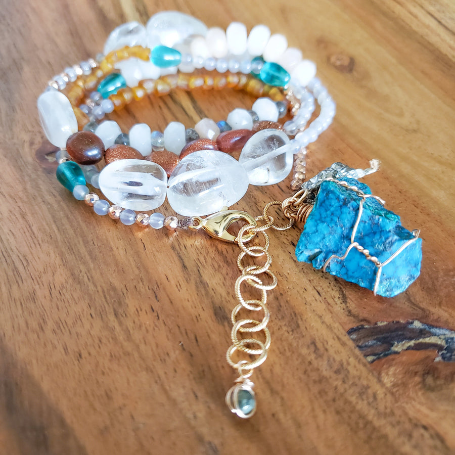 raw turquoise bracelet