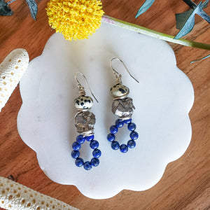 Lapis Lazuli Mini Hoop Earrings