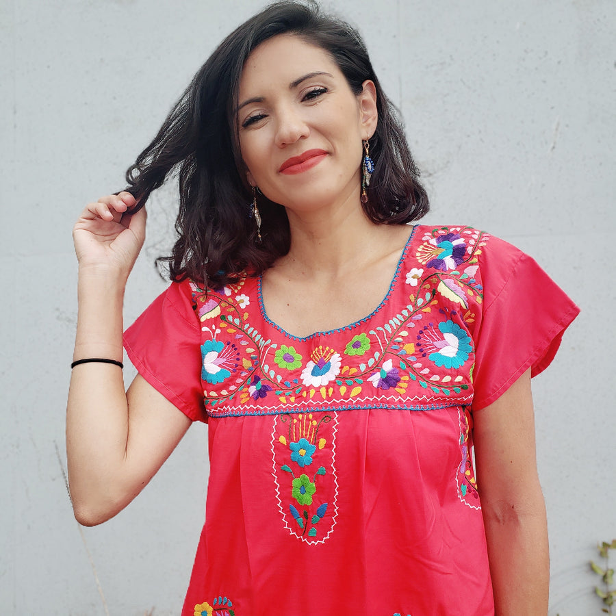 Red/Pink Mexican Margarita Dress