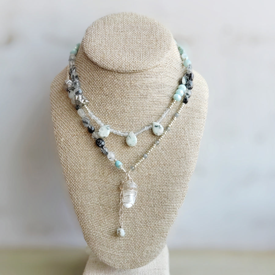 quartz wrap necklace/bracelet