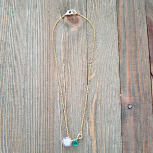 moonstone and aqua quartz necklace
