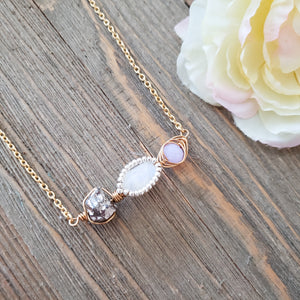 Pyrite and Moonstone Necklace