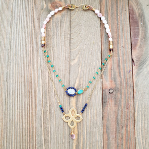 layered clover necklace