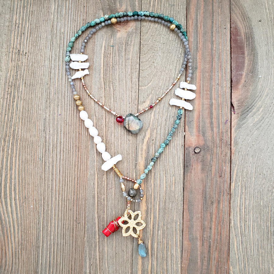 beaded wrap necklace