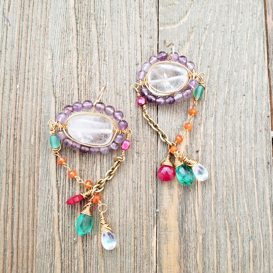 crystal amethyst earrings