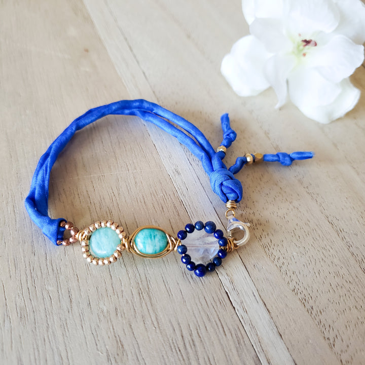 royal blue amazonite bracelet